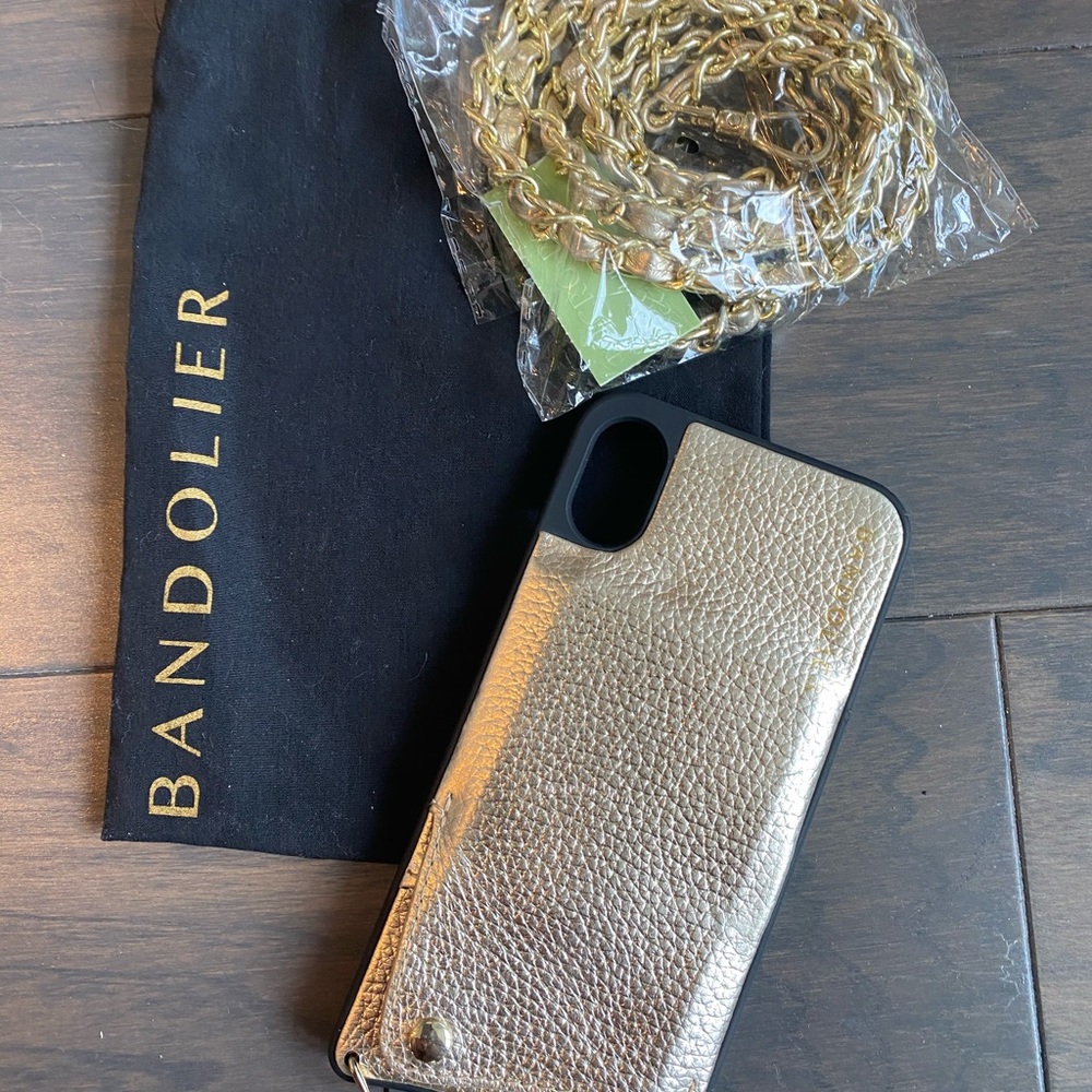 Lucy Pebble Leather Crossbody Bandolier - Gold